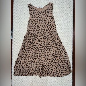 H&M Tan and Black Leopard Print Dress